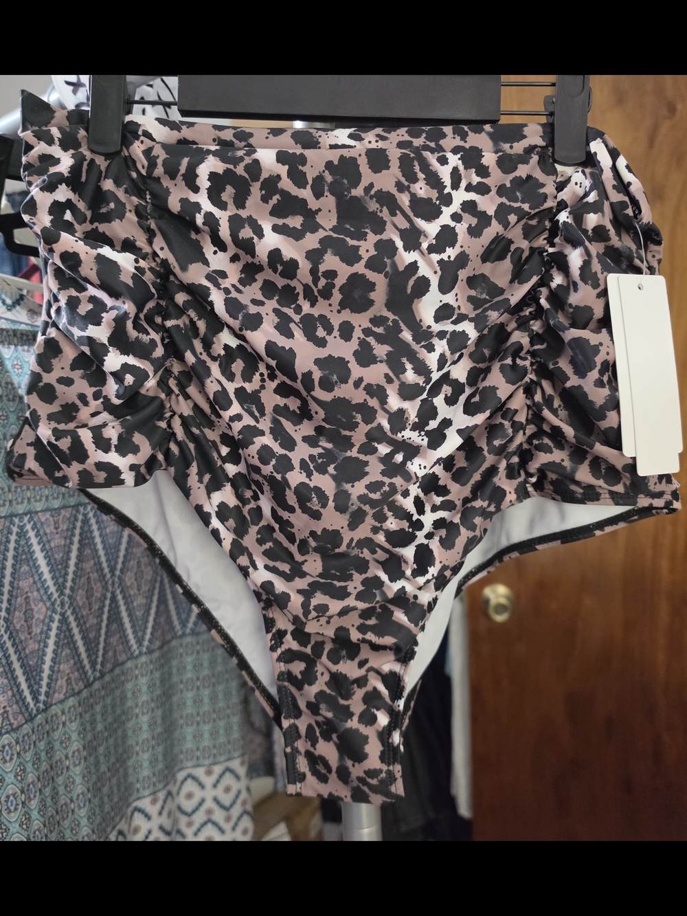 COCOPEAR High-Waist Leopard Print Bikini Bottoms